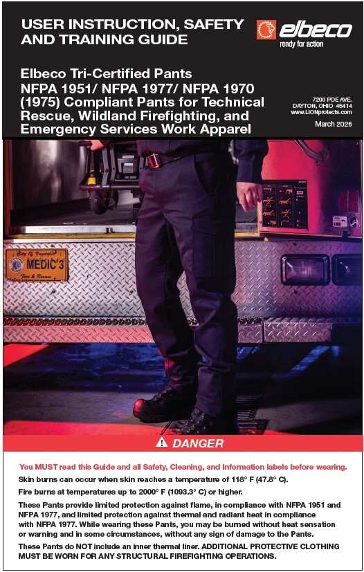 Tri-Cert Pants User Guide